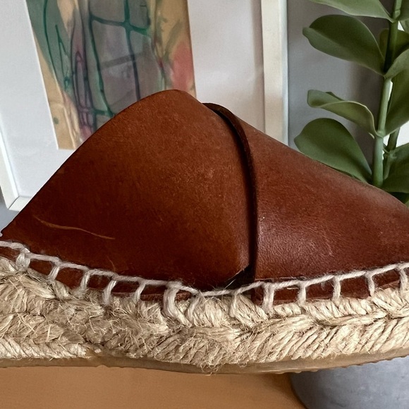 SALUDOS Lace-up Espadrilles Sandals Low Wedge SIZE 6 - Picture 3 of 7